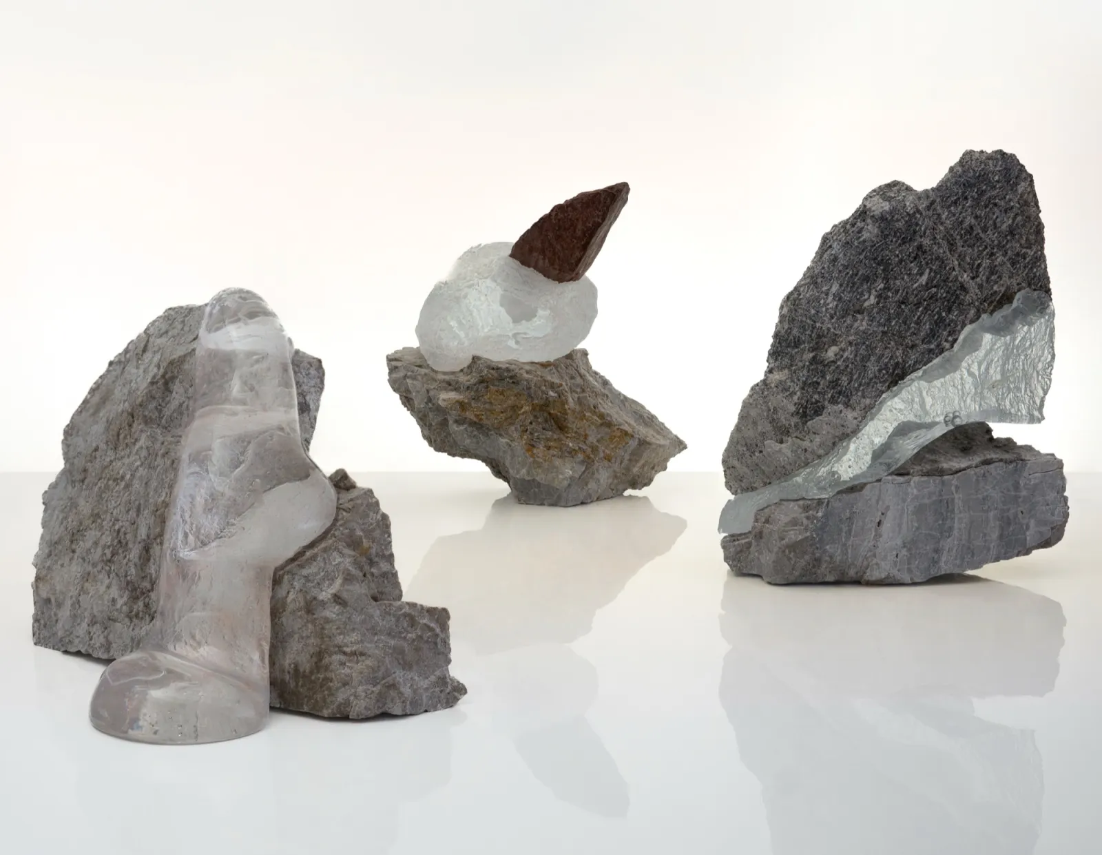 Hana Renko, Born in Between, Cast glass and stones, 2025
