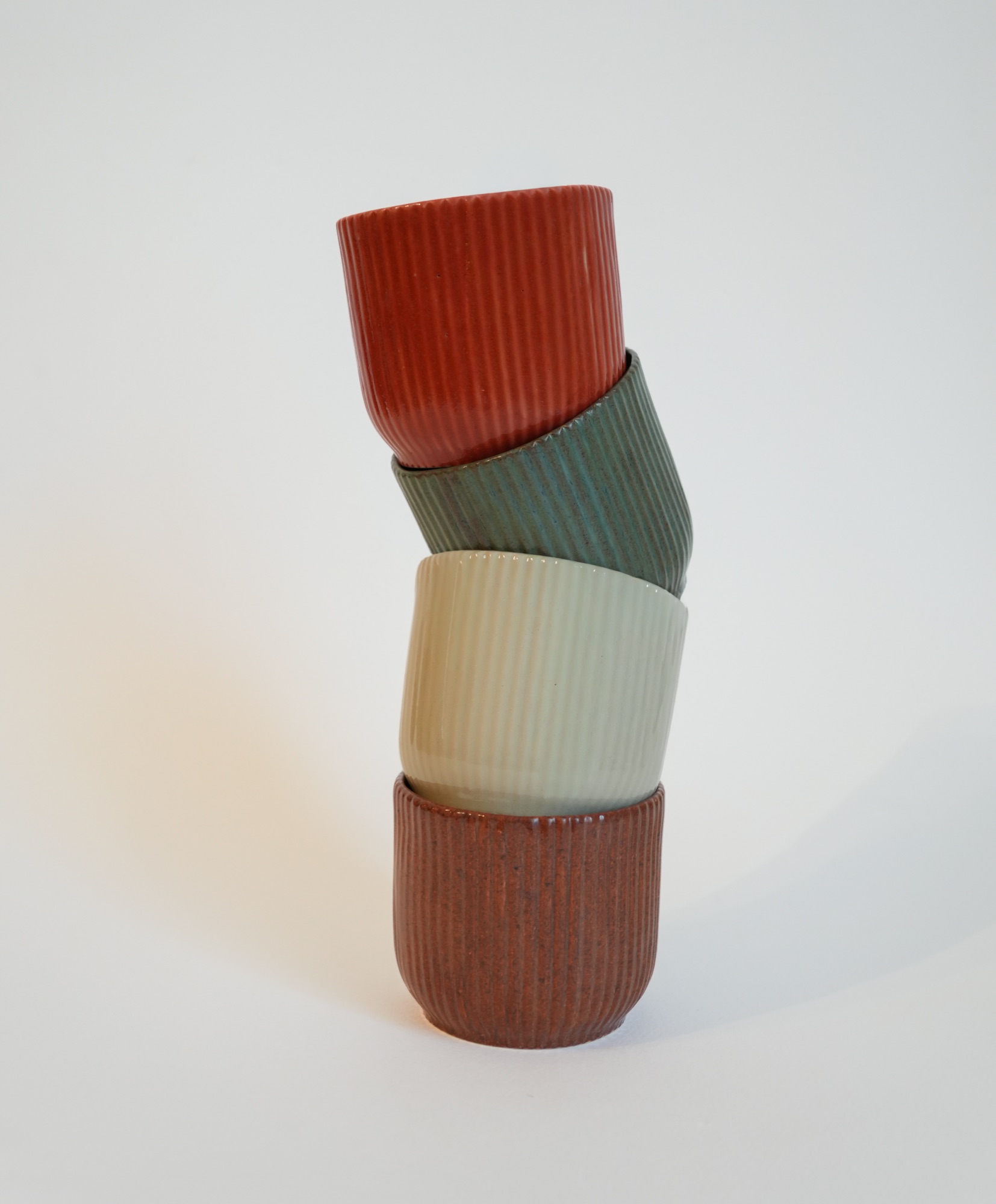 Hana Renko, Cups, Stoneware, glazed, 2025
