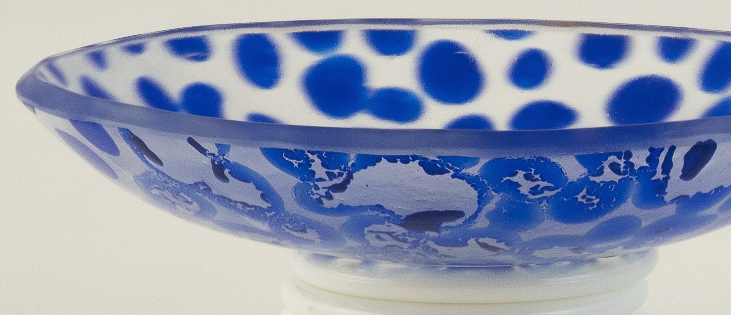 Hana Renko, Plates, Pigment decorated fused and slumped glass, 2025