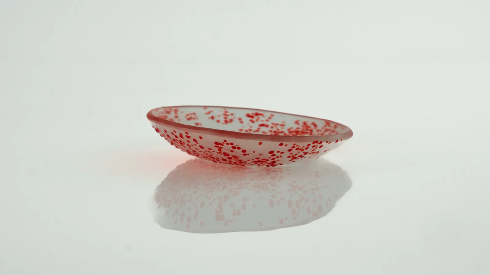 Hana Renko, Plates, Pigment decorated fused and slumped glass, 2025