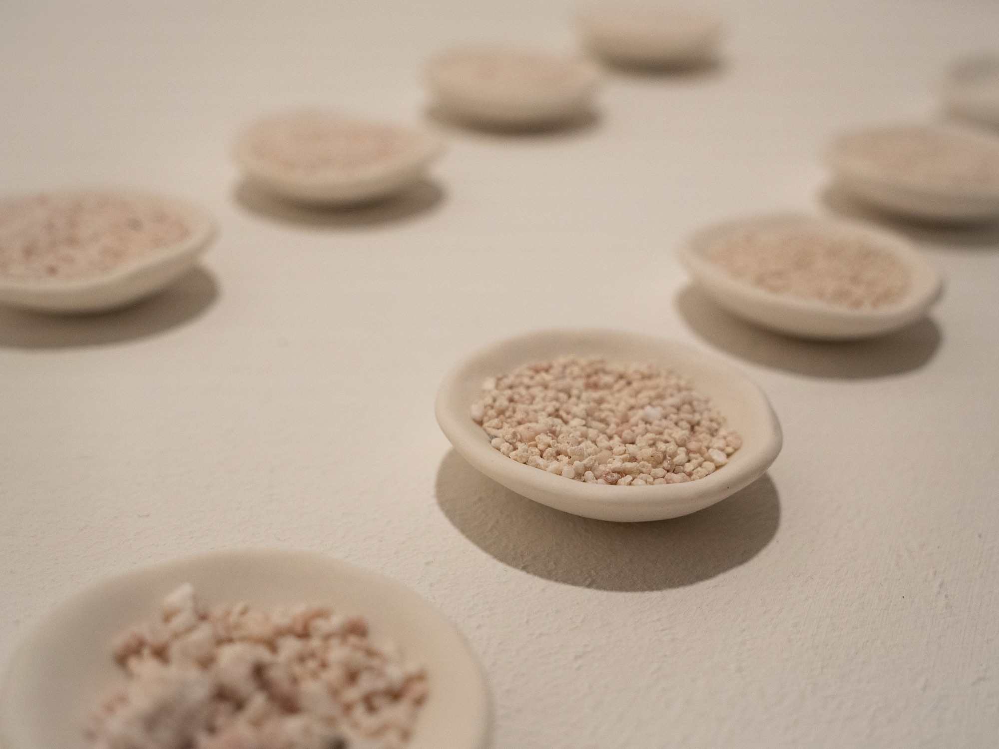 Hana Renko, White Trace, Spatial installation; video, sound, found objects, quarry waste material, 2026